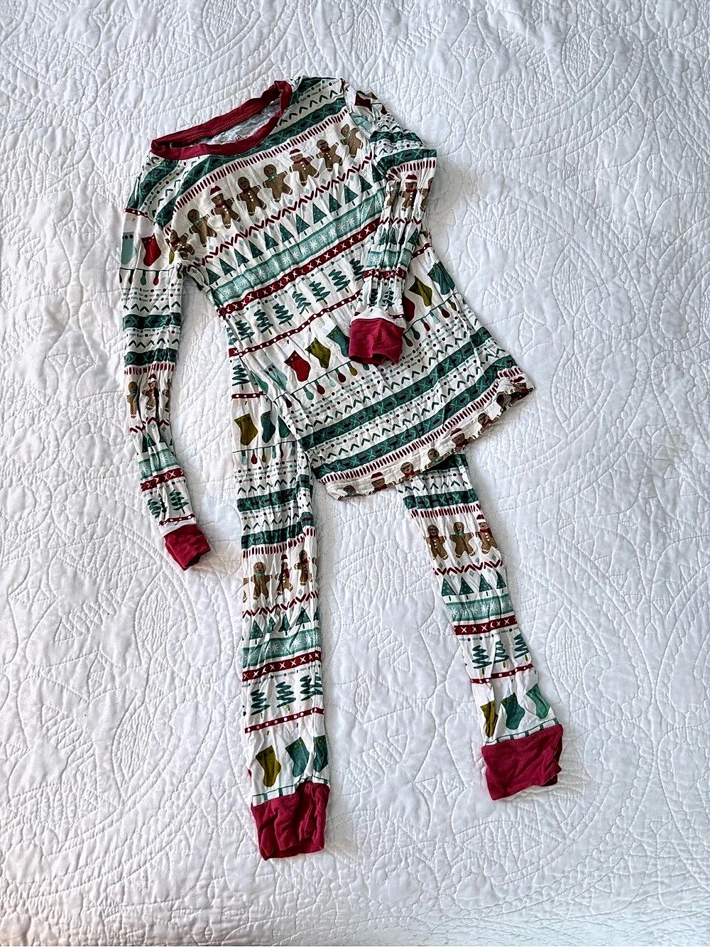 Little Sleepies Size 5/6 Christmas Pajama Set Like New